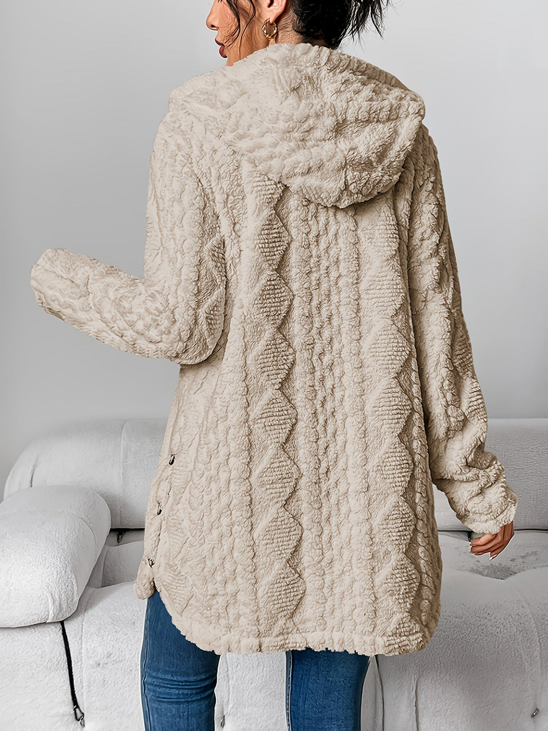 EB | Flauschige Teddy-Hoodie-Jacke