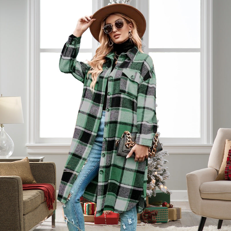 EB | Sophisticated Checkered Jacket For Women