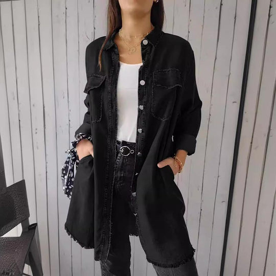 EB | Klassische Lange Jacke für Frauen
