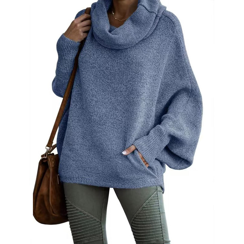EB | Strickpullover mit Hohem Kragen Weich und Warm Perfekt für Herbst und Winter