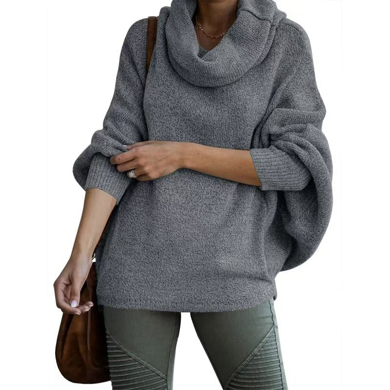 EB | Strickpullover mit Hohem Kragen Weich und Warm Perfekt für Herbst und Winter