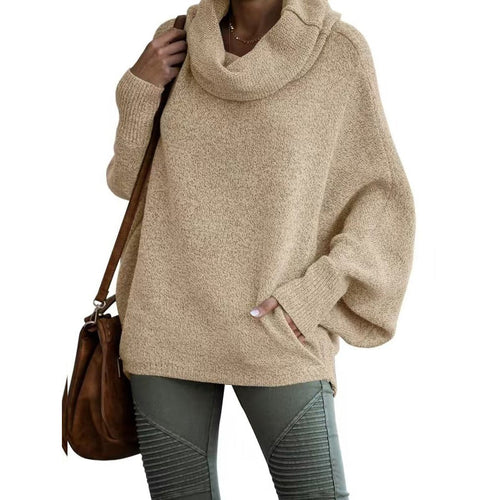 EB | Strickpullover mit Hohem Kragen Weich und Warm Perfekt für Herbst und Winter