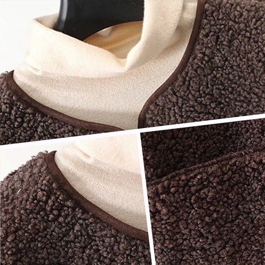 EB | Knopfjacke aus Weicher Wolle für Damen