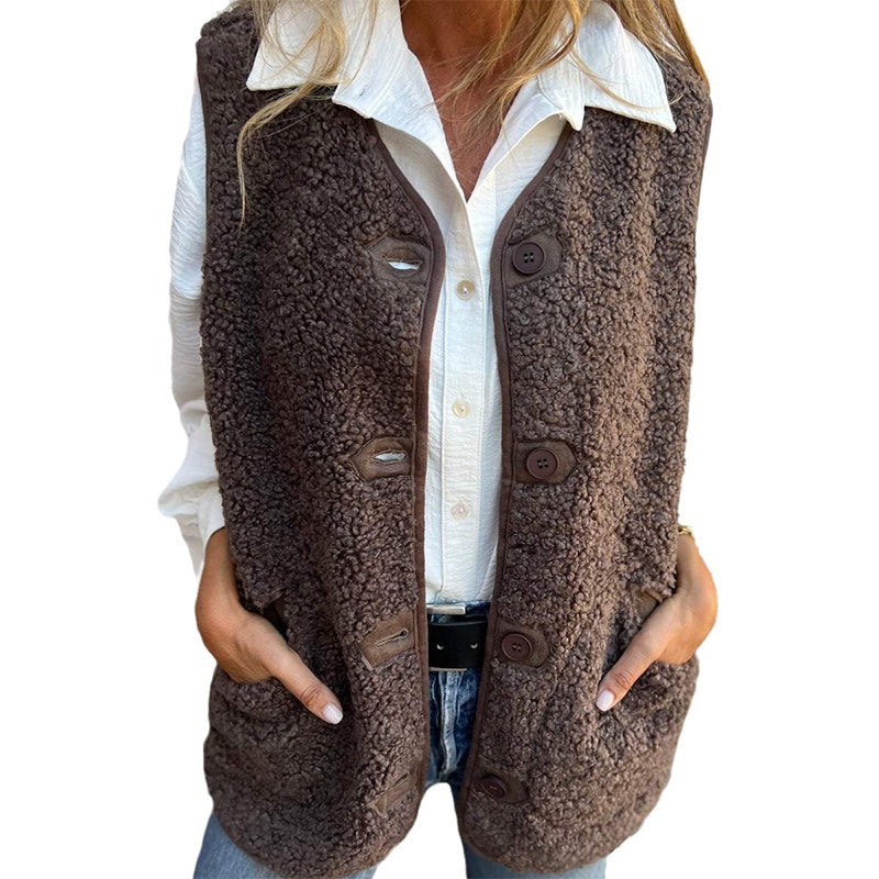EB | Knopfjacke aus Weicher Wolle für Damen