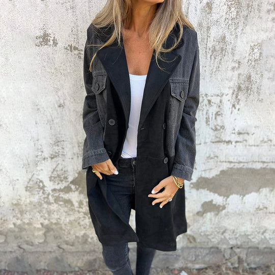EB | Eleganter Denim-Trenchcoat