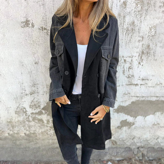 EB | Eleganter Denim-Trenchcoat