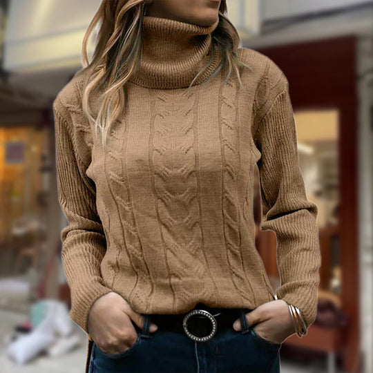 EB | Stilvolle Damen Rollkragenpullover mit Langen Ärmeln