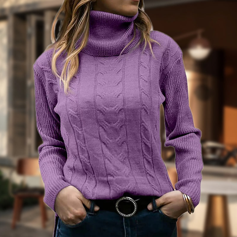 EB | Stilvolle Damen Rollkragenpullover mit Langen Ärmeln