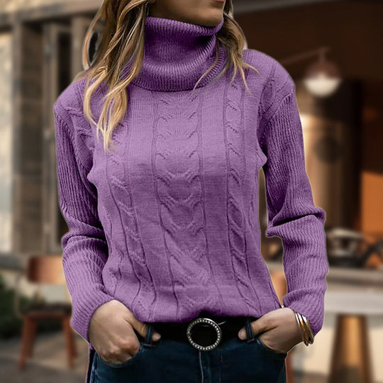 EB | Stilvolle Damen Rollkragenpullover mit Langen Ärmeln