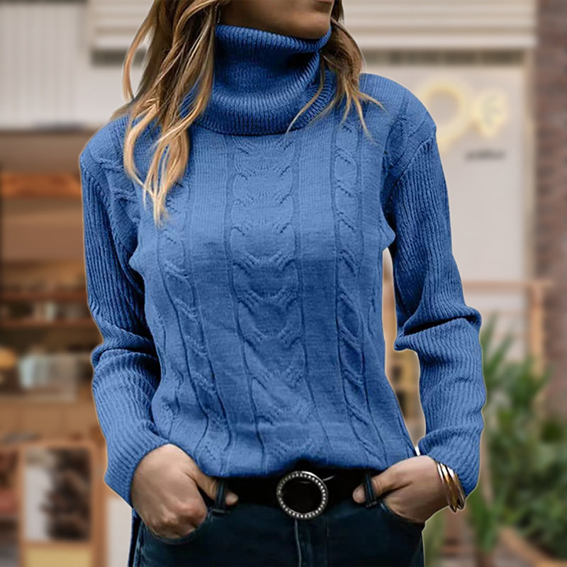 EB | Stilvolle Damen Rollkragenpullover mit Langen Ärmeln