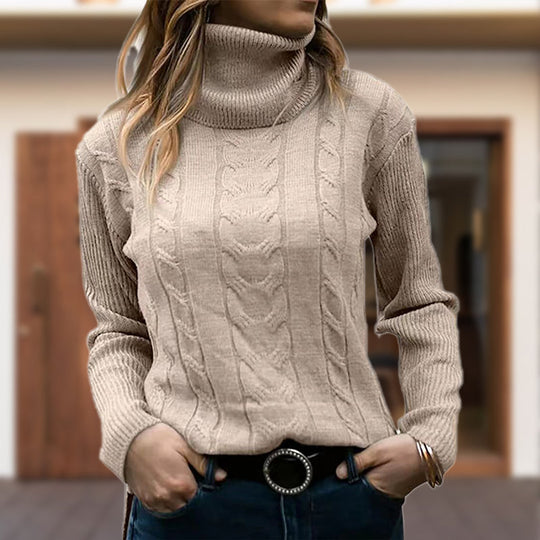 EB | Stilvolle Damen Rollkragenpullover mit Langen Ärmeln