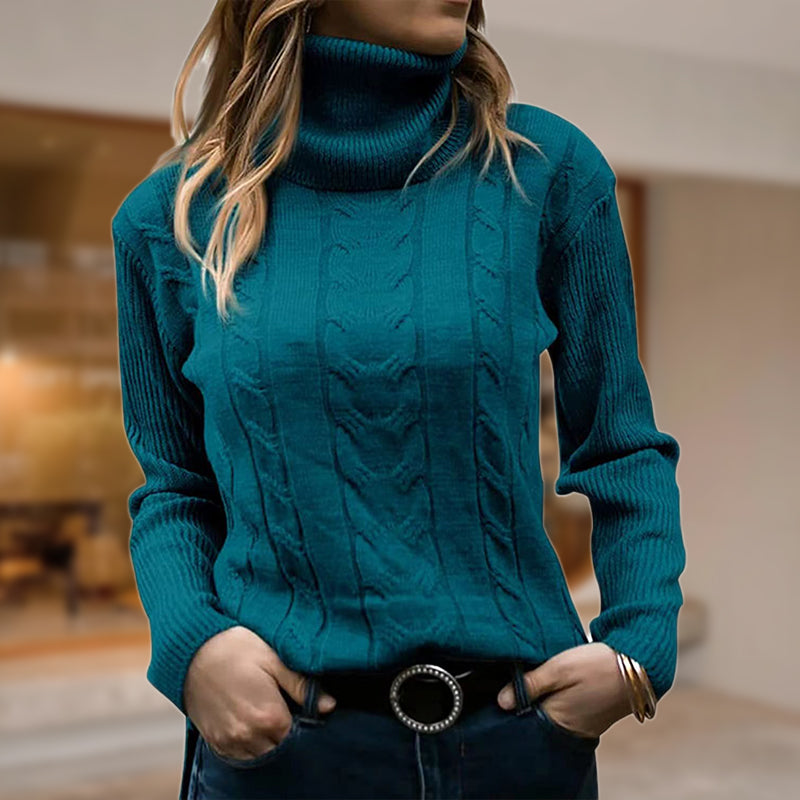EB | Stilvolle Damen Rollkragenpullover mit Langen Ärmeln