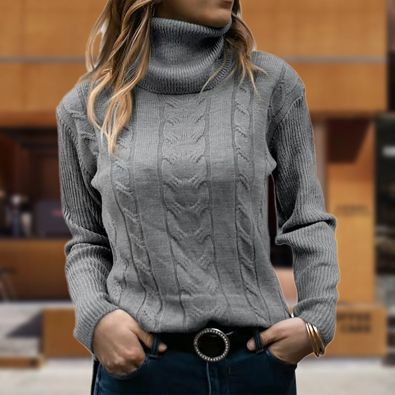 EB | Stilvolle Damen Rollkragenpullover mit Langen Ärmeln