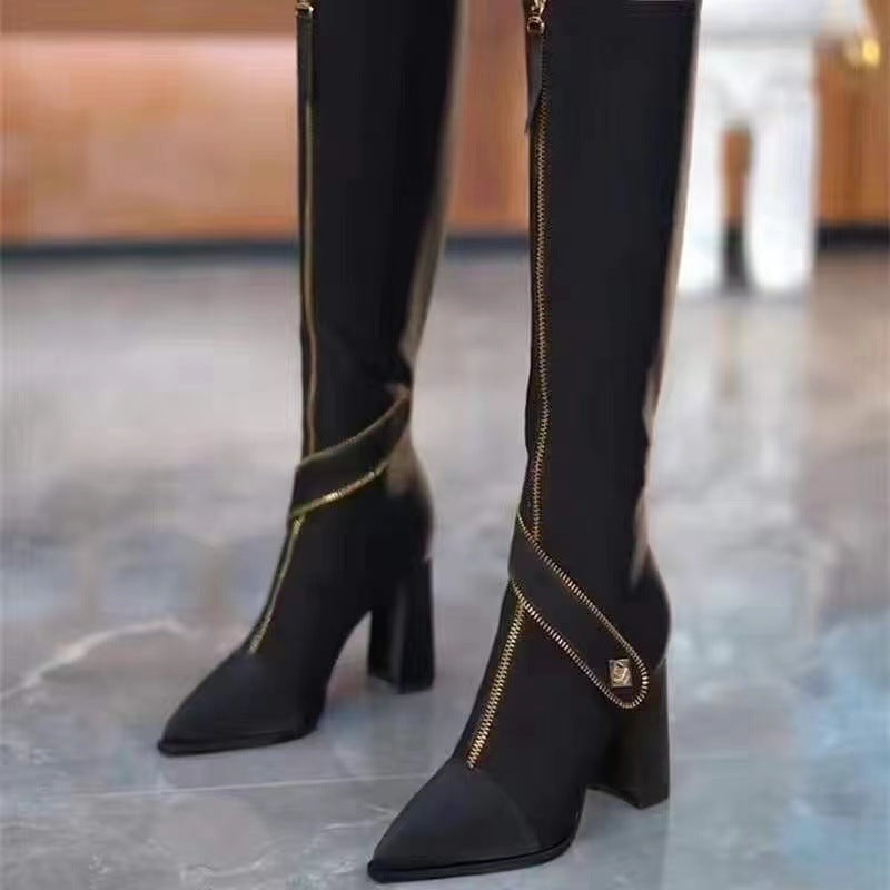 Zeitlose Statement-Stiefel mit spitzer Form EB EB