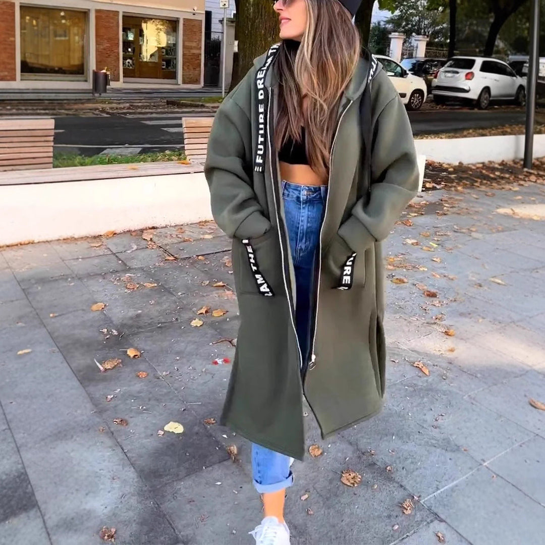 EB | Langer Sweatshirt mit Kapuze