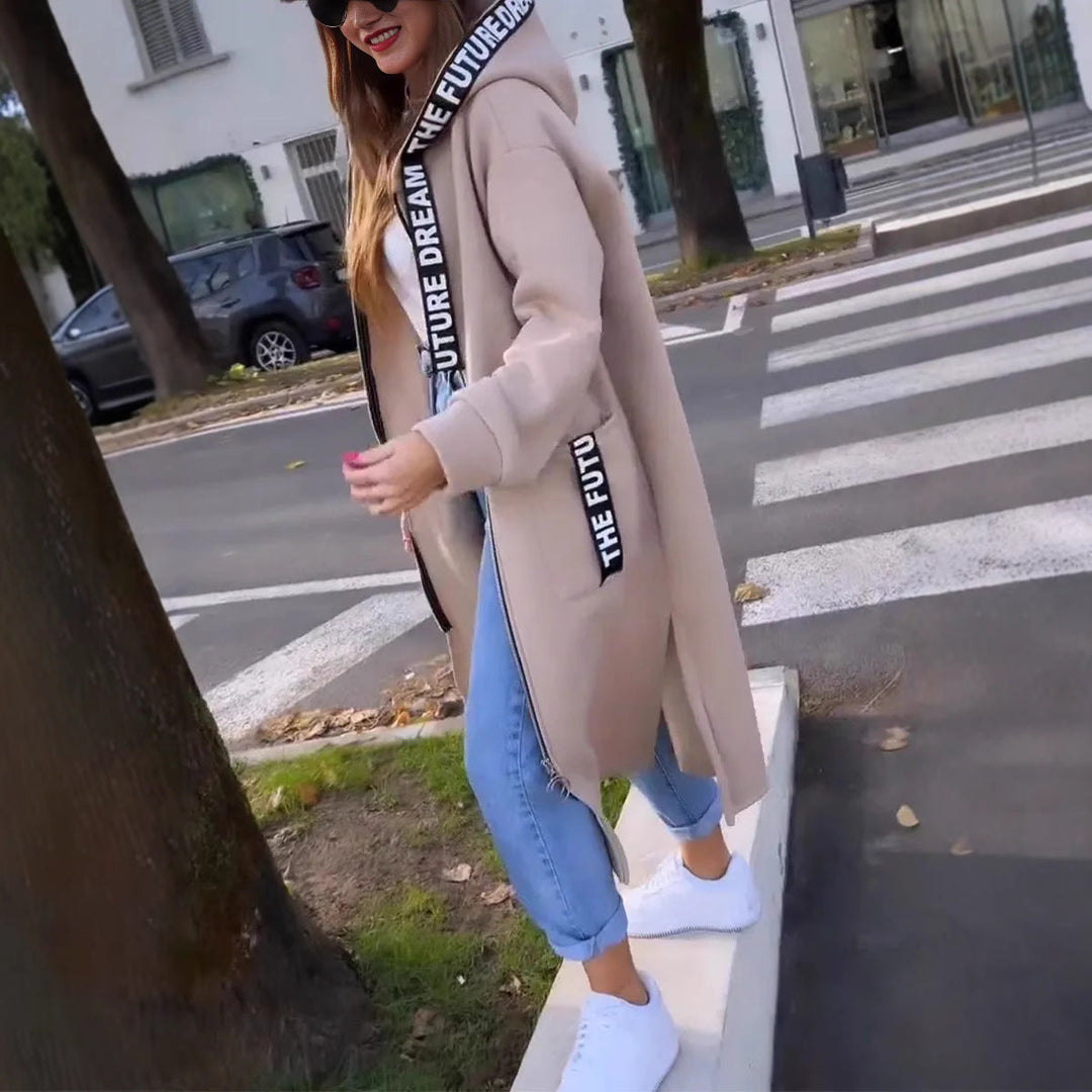 EB | Langer Sweatshirt mit Kapuze