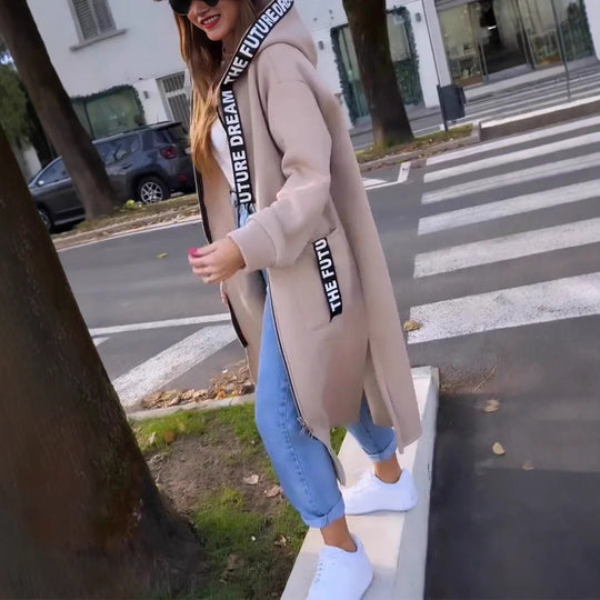 EB | Langer Sweatshirt mit Kapuze