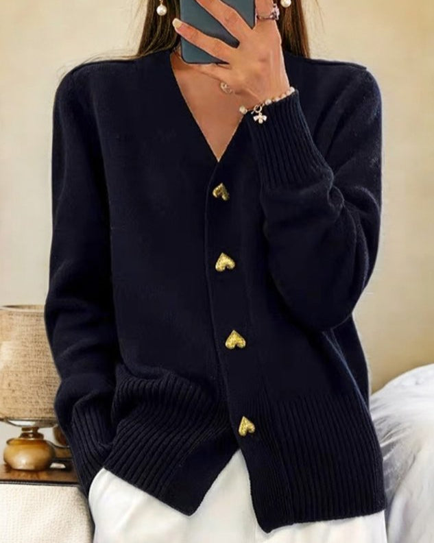 EB | Damen Übergroßer Strickcardigan