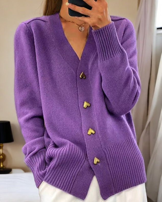 EB | Damen Übergroßer Strickcardigan