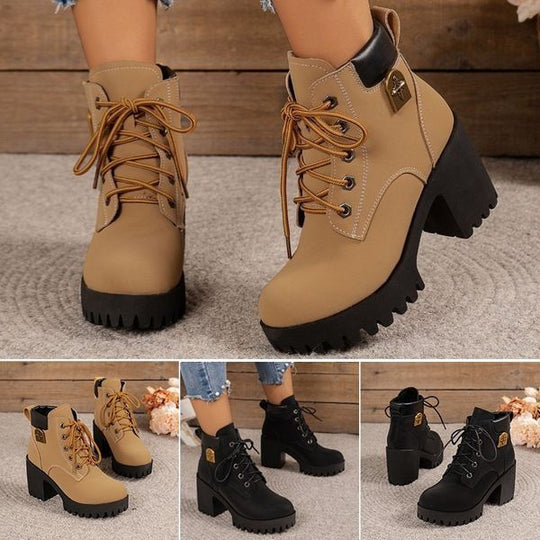 Retro-Damen-Stiefeletten EB EB