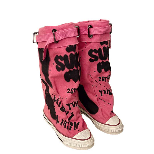 Modische Retro-Stiefel für Damen, flach & lässig EB EB