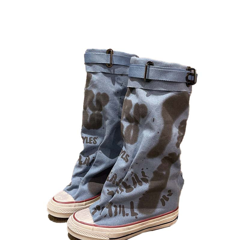 Modische Retro-Stiefel für Damen, flach & lässig EB EB