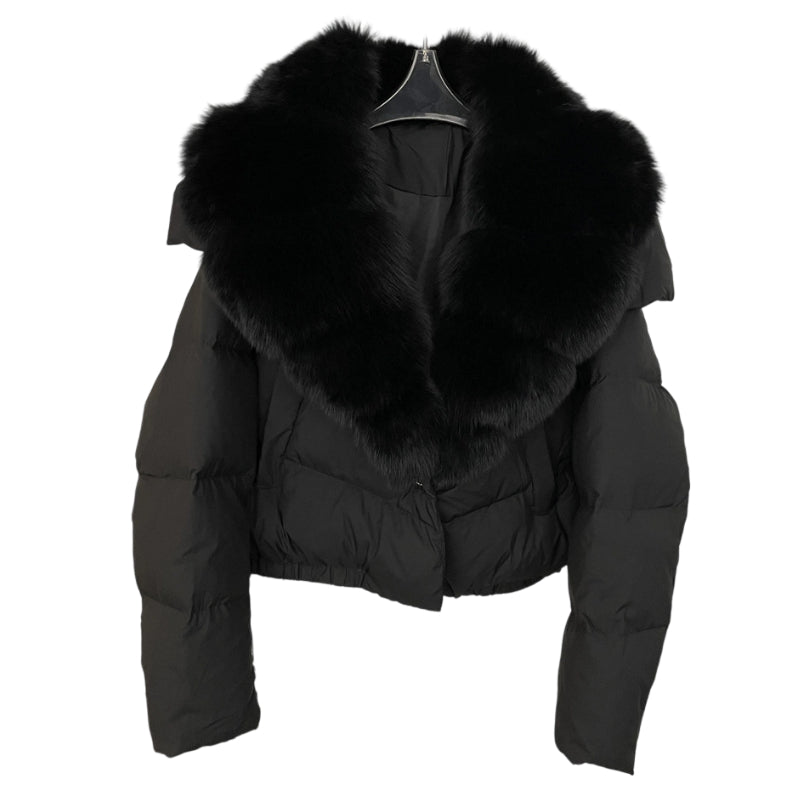 EB | Kurze Jacke mit Kunstfellkragen
