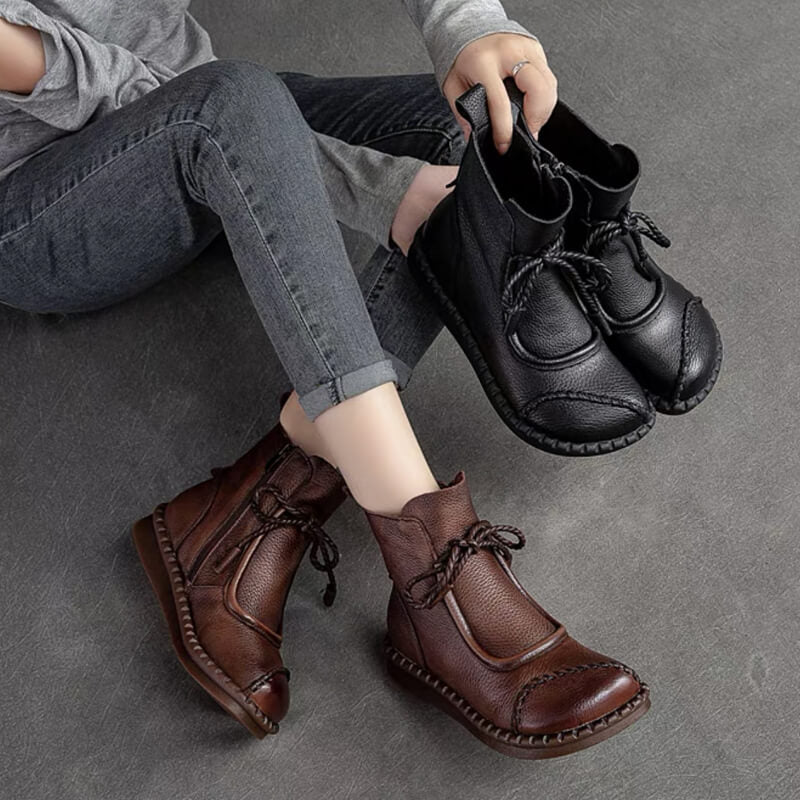 Modische Damenstiefeletten, Vintage-Leder & stilvoll EB EB