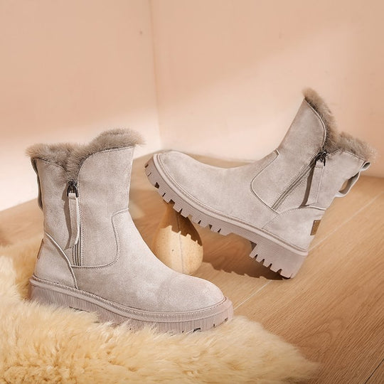 Damen-Winter-Fleece-Stiefel, stilvoll & rutschfest EB EB