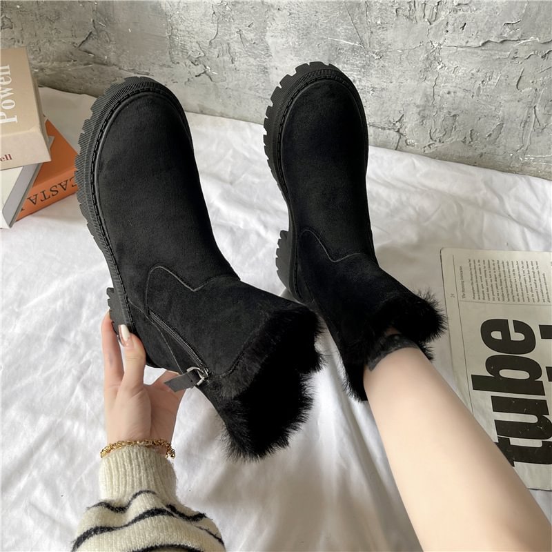Damen-Winter-Fleece-Stiefel, stilvoll & rutschfest EB EB