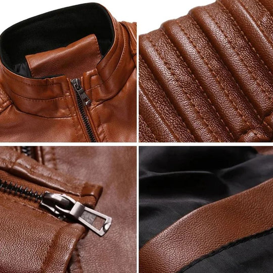 EB | Moderne Lederjacke mit Reißverschluss