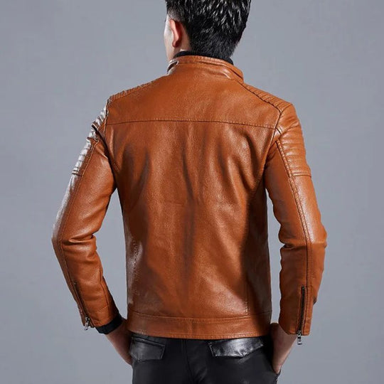 EB | Moderne Lederjacke mit Reißverschluss