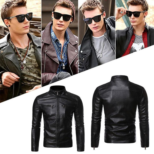 EB | Moderne Lederjacke mit Reißverschluss