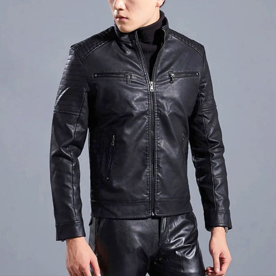 EB | Moderne Lederjacke mit Reißverschluss