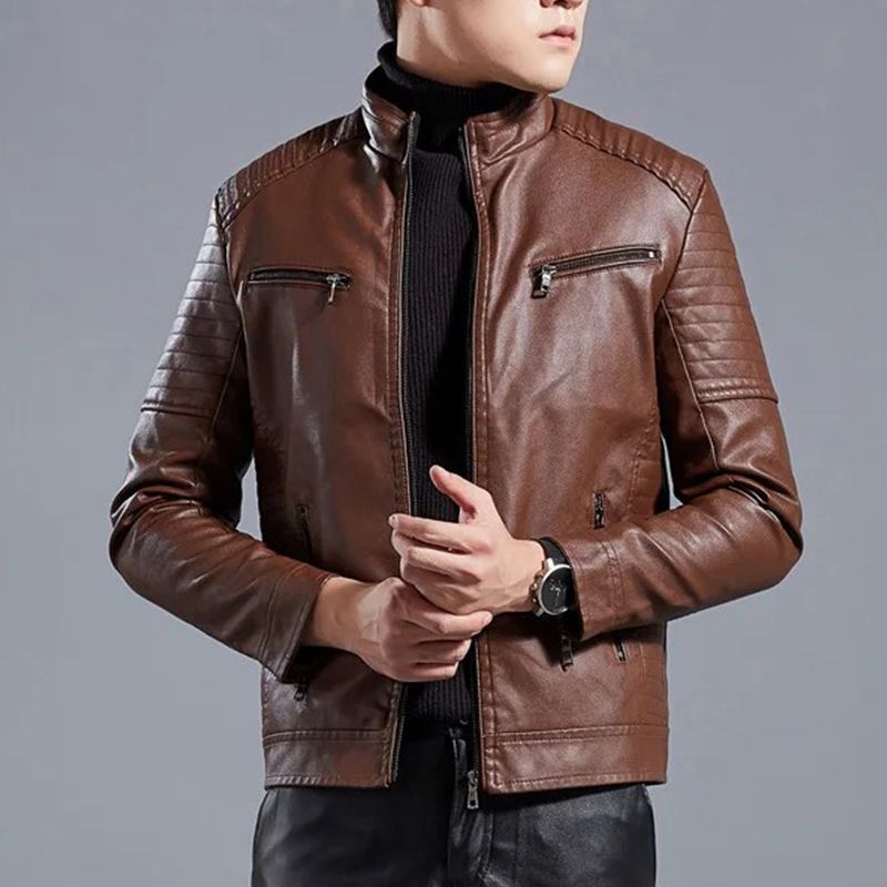 EB | Moderne Lederjacke mit Reißverschluss