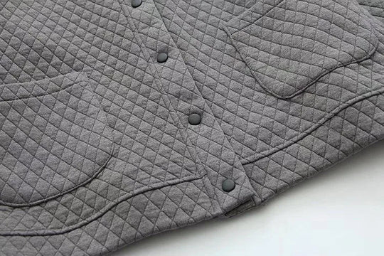 EB | Frühling Übergröße Karierte Strickjacke