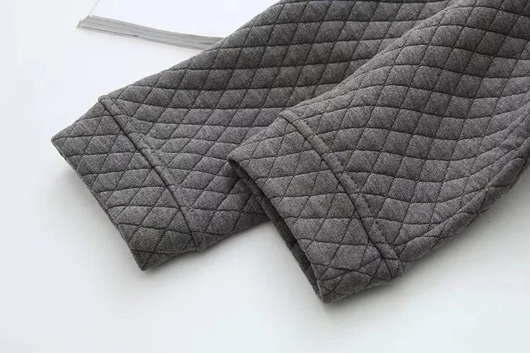 EB | Frühling Übergröße Karierte Strickjacke