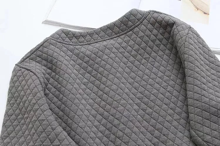 EB | Frühling Übergröße Karierte Strickjacke
