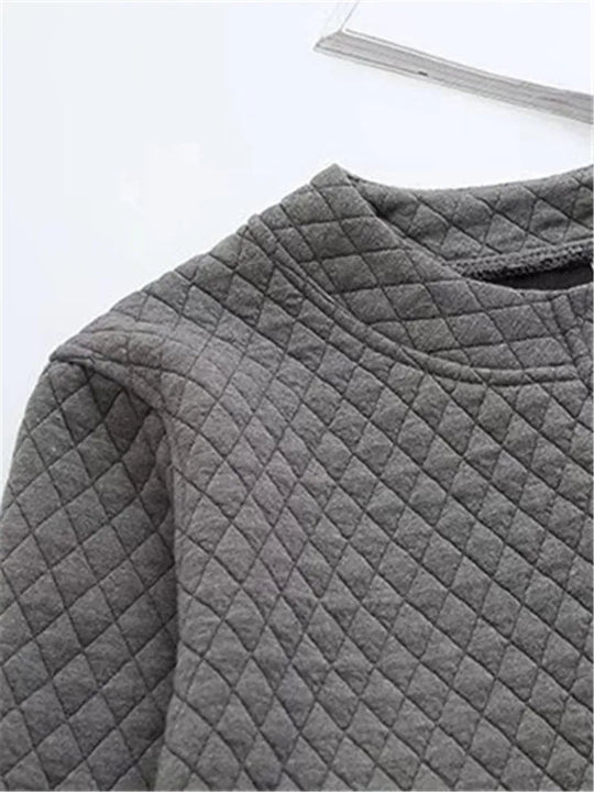 EB | Frühling Übergröße Karierte Strickjacke