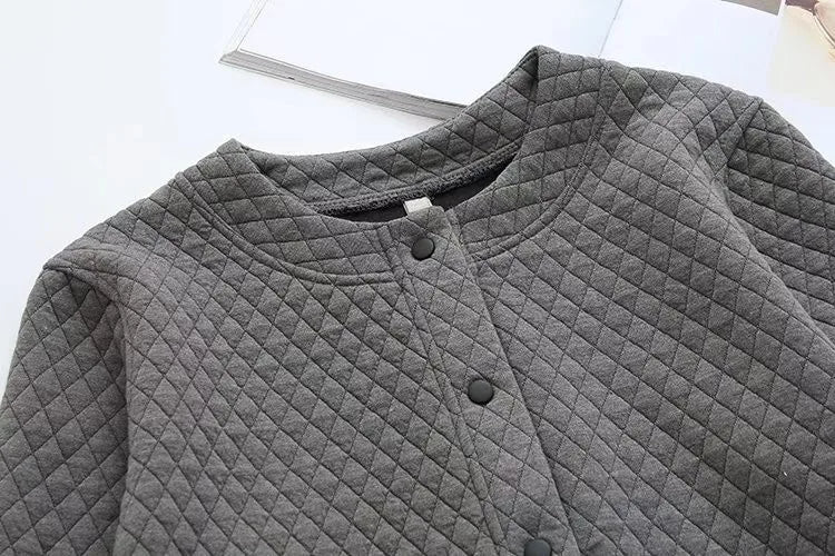 EB | Frühling Übergröße Karierte Strickjacke