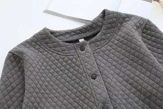 EB | Frühling Übergröße Karierte Strickjacke