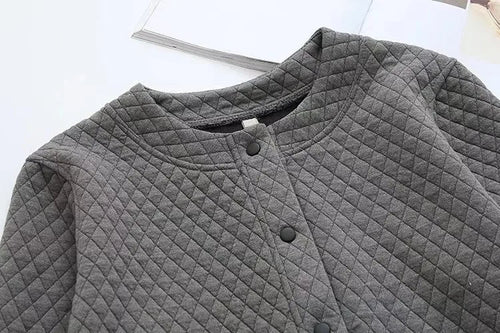 EB | Frühling Übergröße Karierte Strickjacke