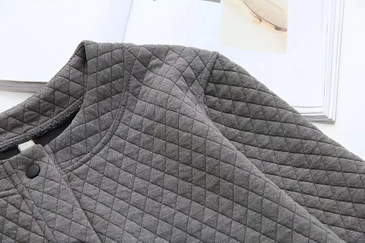 EB | Frühling Übergröße Karierte Strickjacke