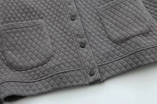 EB | Frühling Übergröße Karierte Strickjacke
