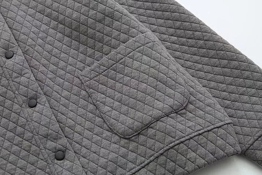 EB | Frühling Übergröße Karierte Strickjacke
