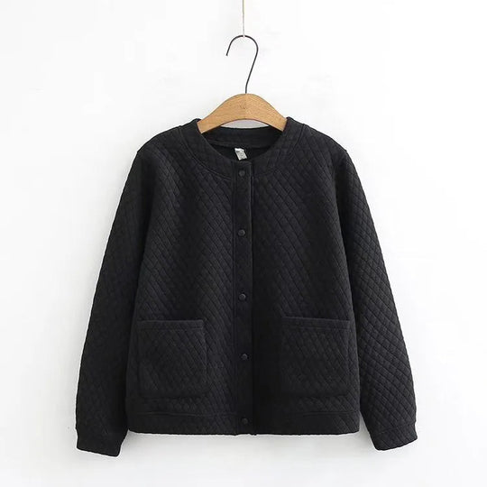 EB | Frühling Übergröße Karierte Strickjacke