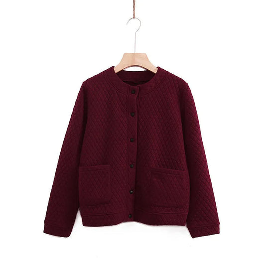 EB | Frühling Übergröße Karierte Strickjacke