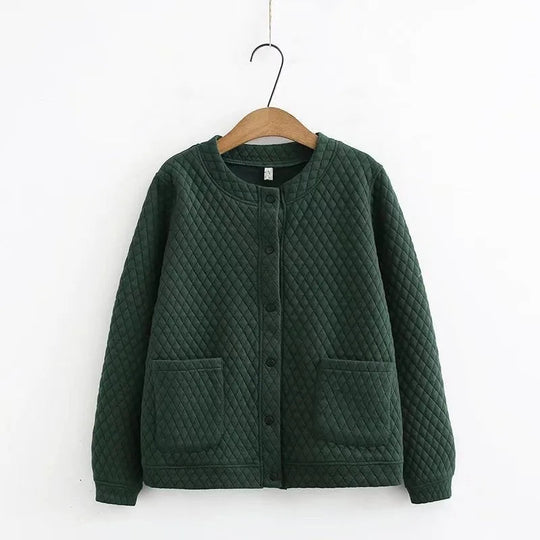 EB | Frühling Übergröße Karierte Strickjacke