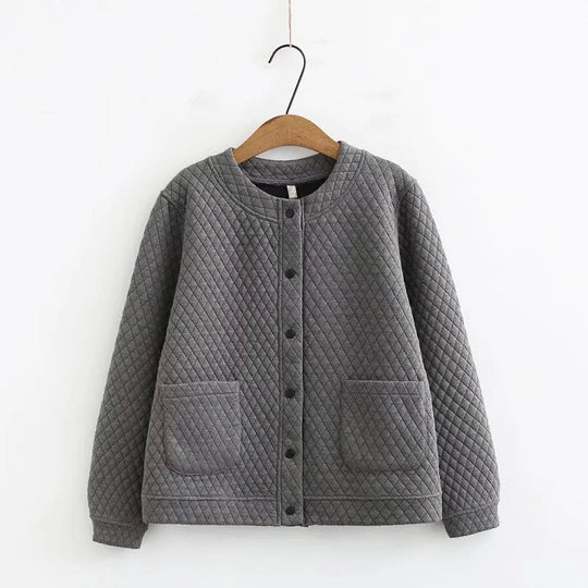 EB | Frühling Übergröße Karierte Strickjacke