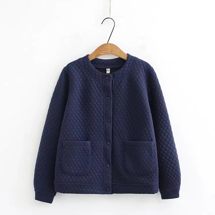 EB | Frühling Übergröße Karierte Strickjacke